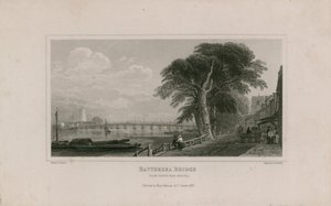 Battersea Bridge, from Cheyne Walk Chelsea by English School