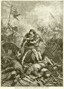 Battle of Poitiers and Capture of King John by English School