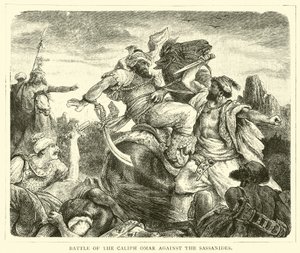 Battle of the Caliph Omar against the Sassanides by English School
