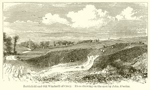 Battlefield and Old Windmill of Crecy by English School