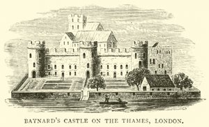 Baynards Castle on the Thames, London by English School