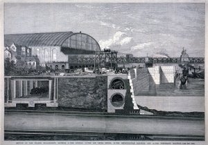 Bazalgette, The Thames Embankment, 1867 by English School
