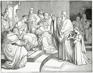 Beatrice led into the Diet for her betrothal, 1882