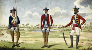 Bengal Army Troops, c.1785 by English School