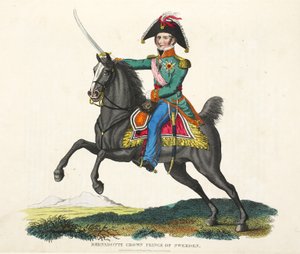 Bernadotte, Crown Prince of Sweden, Illustration from An Historical Account of the Battle of Waterloo by William Mudford, 1816 by English School