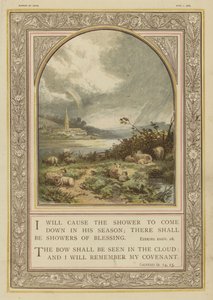 Bible, rain showers and rainbows, Ezekiel, Genesis by English School