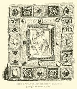 Binding of the Evangelistary, attributed to Charlemagne by English School