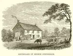 Birthplace of George Stephenson by English School