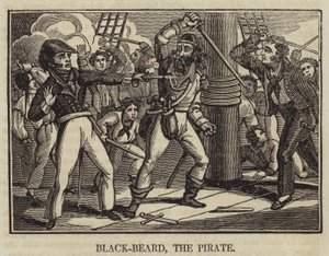 Blackbeard, the Pirate by English School