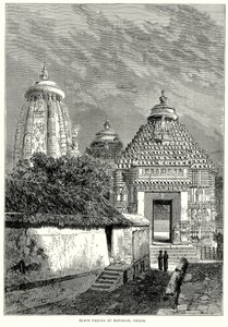 Black Pagoda at Konark, Orissa by English School