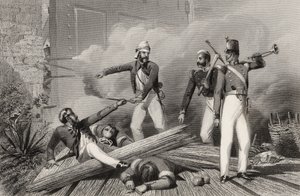 Blowing up of the Cashmere Gate at Delhi, from 
