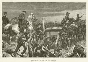 Bluchers March to Waterloo by English School