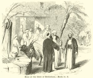Boaz at the Gate of Bethlehem by English School
