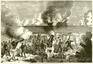 Bombardment of Fort Sumter by the Batteries of the Confederate States, April 13, 1861 by English School