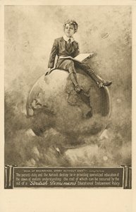 Book of Beginnings, Story without End, advertisement for educational endowment policies from the British Dominions Insurance Company by English School