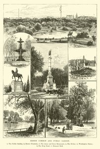 Boston Common and Public Garden by English School