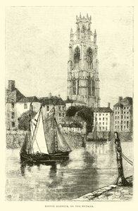 Boston Harbour, on the Wytham by English School