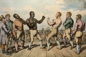 Boxing Match Between Cribb and Molineaux at Thistleton Gap, Rutland, 1811 by English School