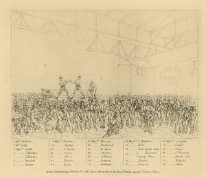 Boxing Match Between Randall and Turner by English School
