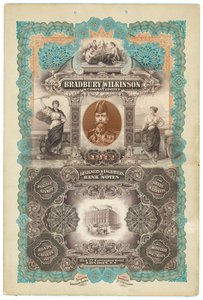 Bradbury Wilkinson & Co, Designers and Engravers of Bank Notes by English School