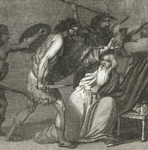 Brennus and His Troops Killing the Venerable Men by English School