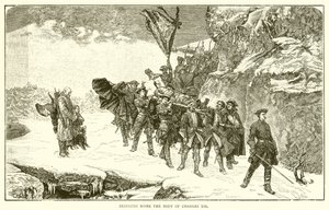 Bringing Home the Body of Charles XII by English School