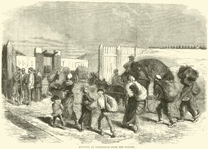 Bringing in Vegetables from the Suburbs, October 1870 by English School