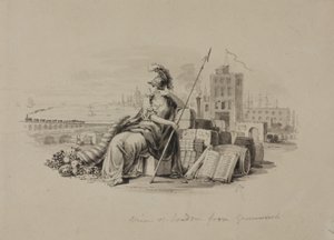 Britannia, View of London from Greenwich by English School