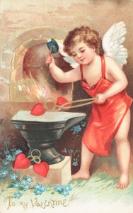 British Valentine card by English School