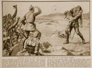 British officer gives his life to save that of a wounded enemy