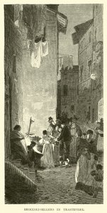 Broccoli Sellers in Trastevere by English School