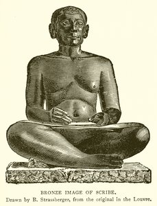 Bronze Image of Scribe by English School
