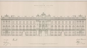 Buckingham Palace, Elevation of East Front by English School