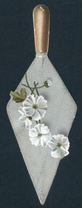 Builders Trowel and Flowers by English School