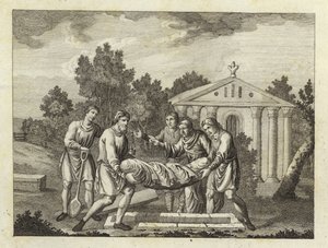 Burial by the Anglo-Saxons and Danes by English School
