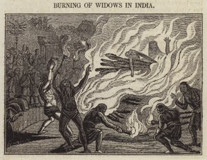 Burning of Widows in India by English School