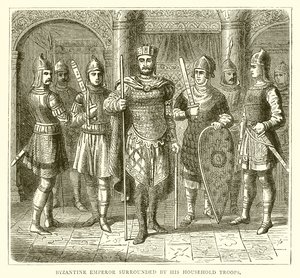 Byzantine Emperor Surrounded by His Household Troops by English School