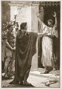 Caesar Possessing Himself of the Treasure in the Temple of Saturn by English School