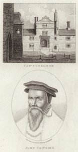 Caius College and a Portrait of John Caius by English School