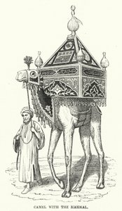 Camel with the Mahmal (engraving) by English School