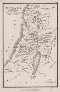 Canaan, showing the Relative Situation of the Allotments to the Tribes of Israel, adapted to the Books of Judges & Samuel by English School