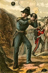 Captain Peel with the Burning Fuse by English School