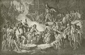 Captain Smith Saved by Pocahontas by English School