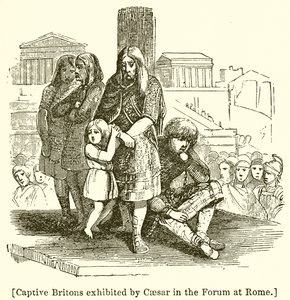 Captive Britons Exhibited by Caesar in the Forum at Rome by English School
