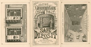 Card Advertising the Chancery Lane Safe Deposit, 61-62 Chancery Lane, London