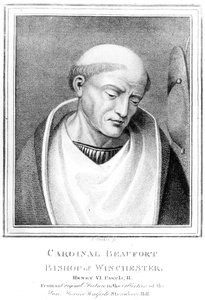 Cardinal Henry Beaufort, Bishop of Winchester, engraved by J. Parker