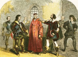 Cardinal Wolsey arrested for high treason by English School