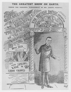 Caricature of Joseph Chamberlain as Colonial Secretary by English School