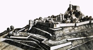 Carisbrooke Castle on the Isle of Wight by English School