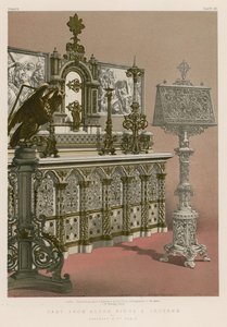 Cast Iron Altar Piece and Lectern by English School